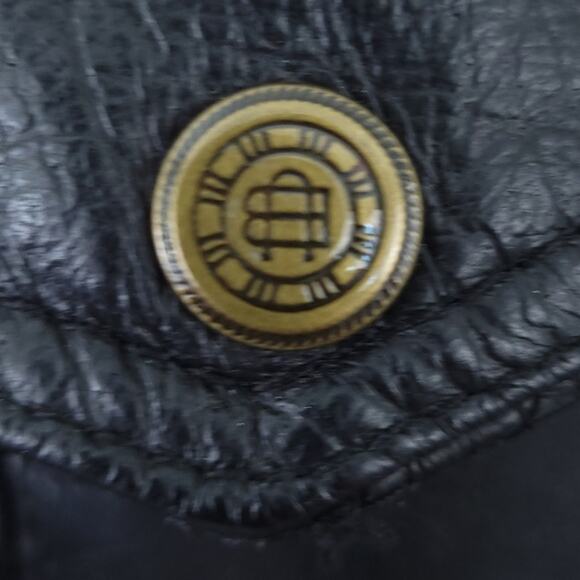 UB Leather Army Bomber Jacket Men XXL, Black, Army Patch, Zip Up Coat Men - Picture 5 of 8